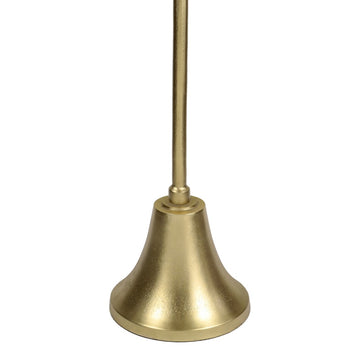 Irida 24" Art Deco Designer Pedestal Drink Table and Decorative End Table with Hammered Round Top and Bell Base